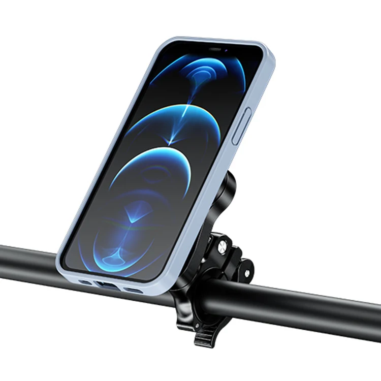 2022 Latest Design Motorcycle Bike Quick Release Cellphone Mount Holder With Detachable Adapter for iPhone Huawei Samsung