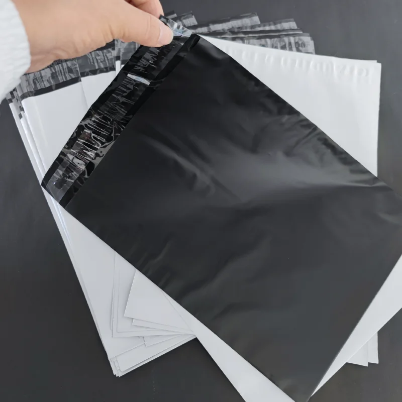 Black Waterproof Express Courier Bags Custom Printing Tear Resistant Poly Shipping Bags Self-adhesive Mailing Bag With Logo