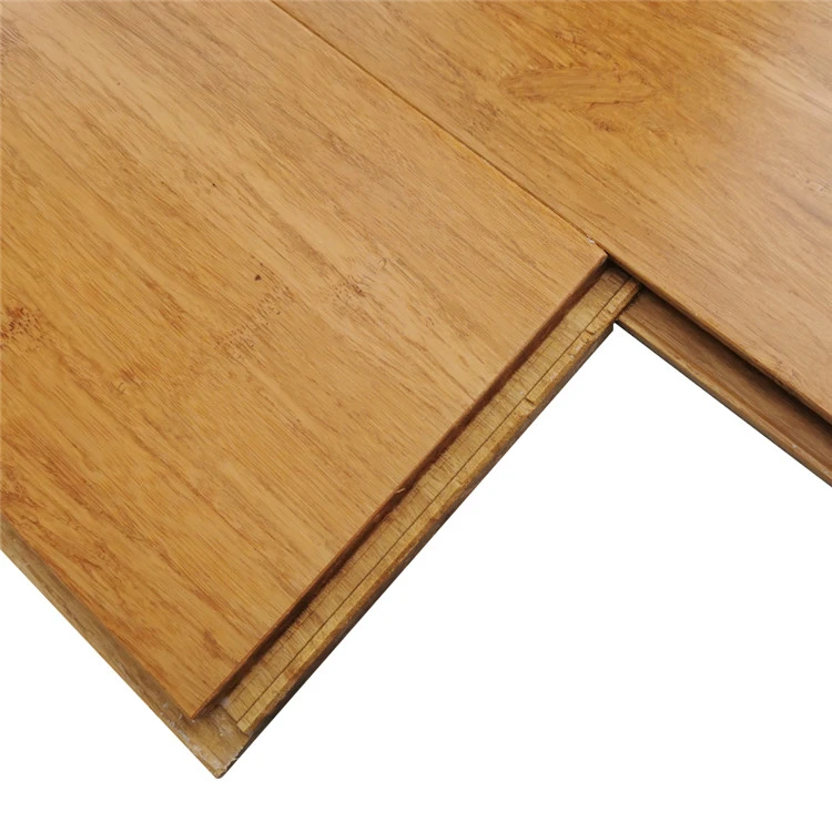 Moisture Proof Champagne Caramel Strand woven Bamboo Flooring Uni click Easy Installation Bambu Parquet