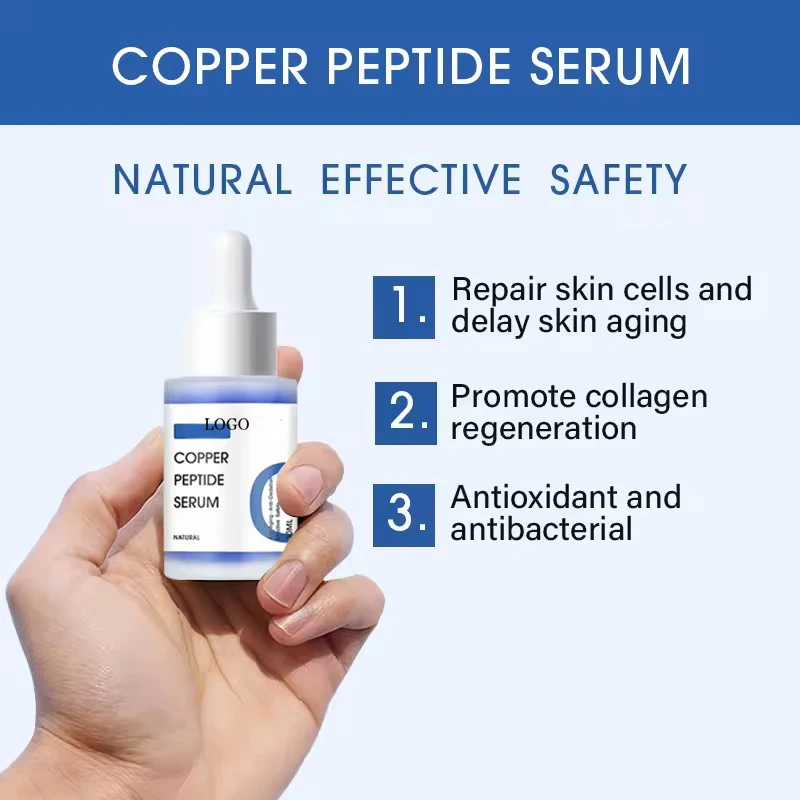 Antioxidant repair skin cell blue copper peptide serum anti-aging promote collagen regeneration copper peptide serum