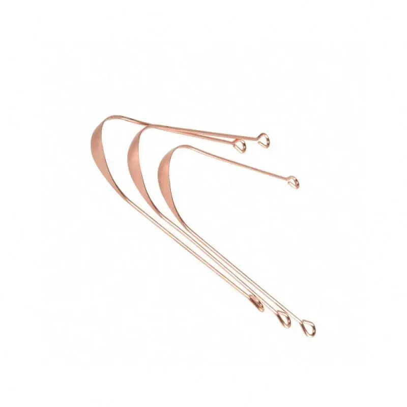 Tingsheng 100% eco-friendly customized logo tongue scraper stainless steel