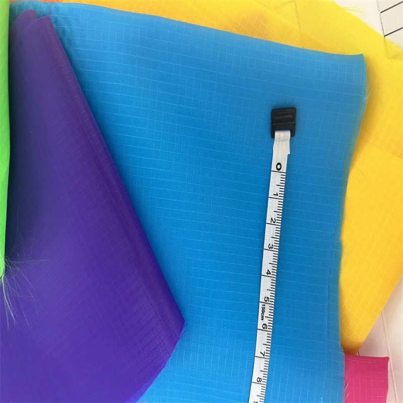 Eco-friendly Polyester Plaids PU Coated Ultralight Ripstop Kites Fabrics