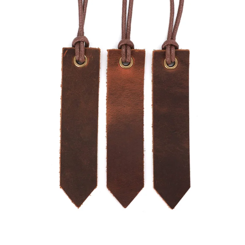 Handmade Leather Classic Bookmark Designs Custom Leather Bookmark for Gifts