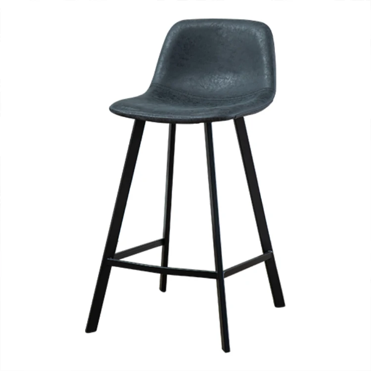 RUNDA 2022 wholesale Manufacture custom High quality classic u-shaped Hight Legs Bar Chair Black Bar Stool