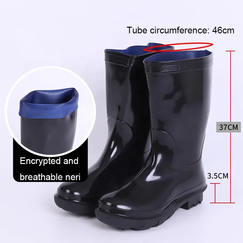 Factory Hot Sales 2021 Hot Style Rubber Rain Boots Black Rain Boots