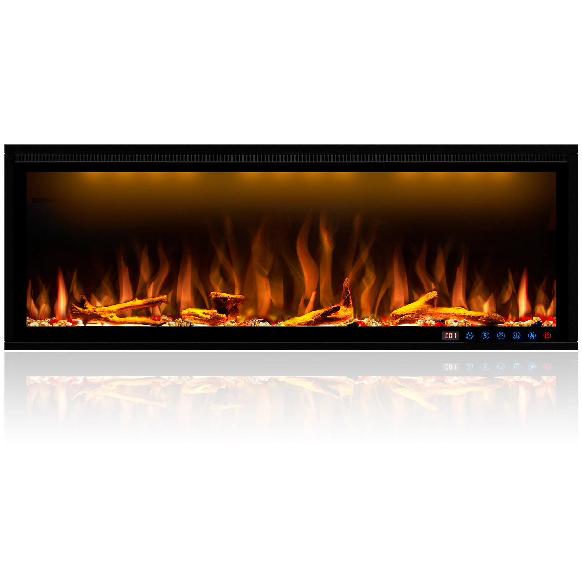 Dreamflame 50 дюймов Декоративные камины с ЖК-дисплеем смарт-пульт дистанционного управления