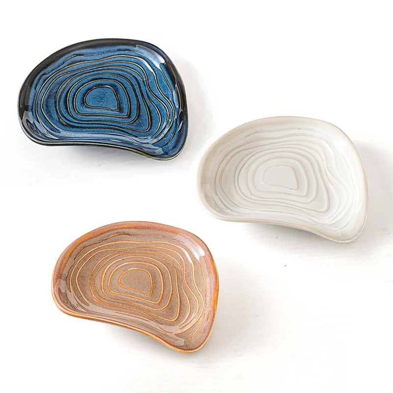 hot sale 2024 porcelain dish set ceramic spoon rest reactive  glaze spoon holder utensils holder for kitchen counter