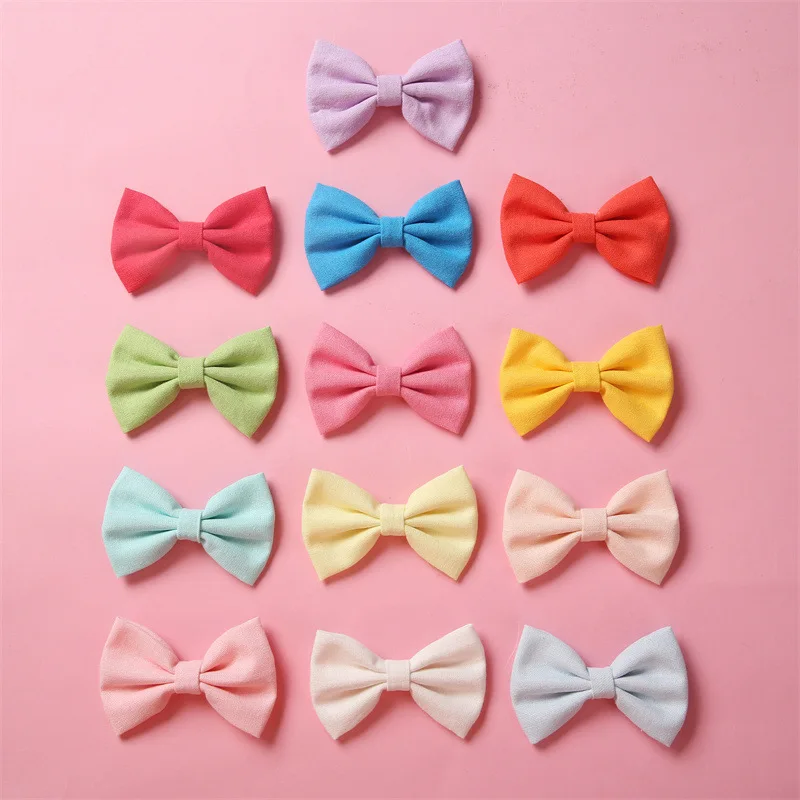 Hair Bow Clips Girls Baby Crochet Butterfly Baby Hair Clips Cotton And Linen Simple Bow Tie Baby Bow Clip Headwear