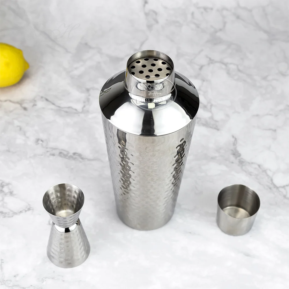 Gold Plated 700ml Bar Cocktail Shaker Set Bartender Drink Mixer Cobbler Cocktail Shaker Kit With 20/40ml Double Jigger