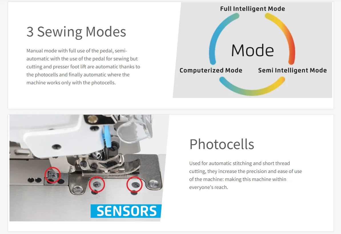 JACK C10+ Cylinder Bed Overlock Sewing Machine With Touch Screen Panel