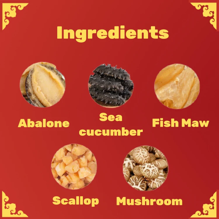 Good Quality Tasty Frozen Seafood Gold Series Strong Flavor Buddha Jumps Over The Wall