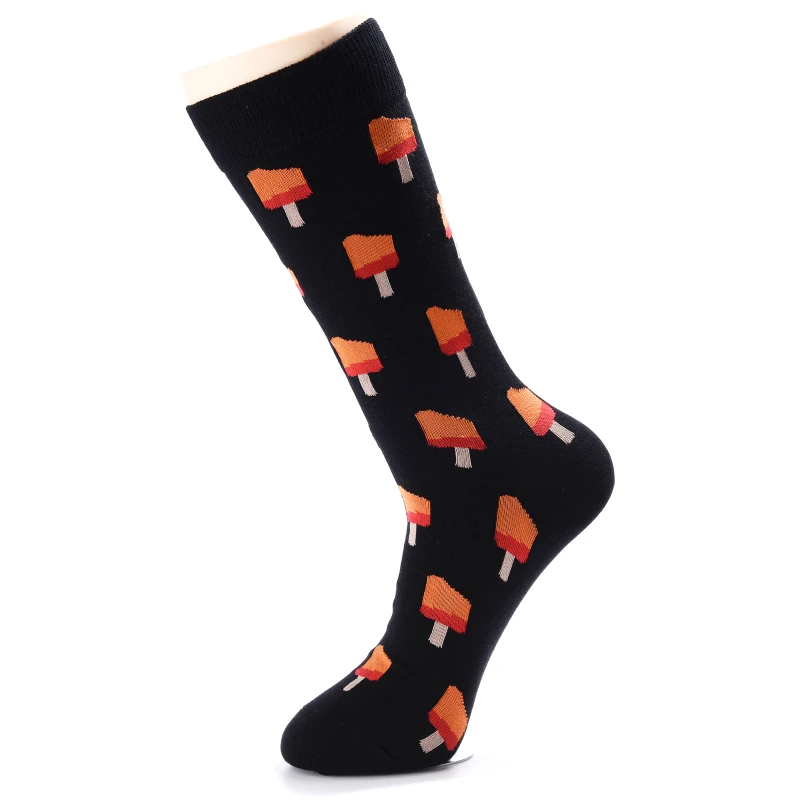 2021 New ice-cream Cartoon Design Your Own Sock Custom Logo Sublimation Casual Cotton Spandex Unisex Socks