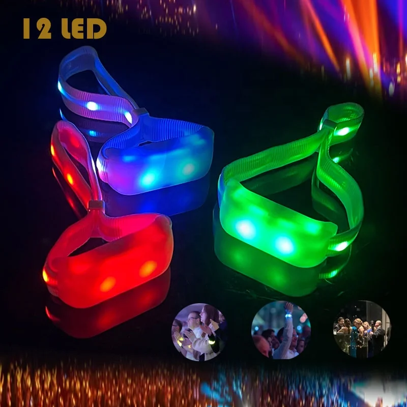 Led Party Bracelets Music Controlled Custom Logo Bracelet Led Light Wristbands For Events Led Wristband Bracelet