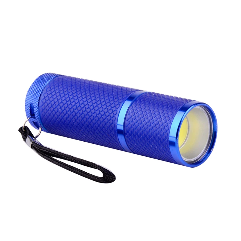 3W Portable Rubber Body Anti Skidding Mini Flashlight Key chain Light COB Led Flashlights For Camping