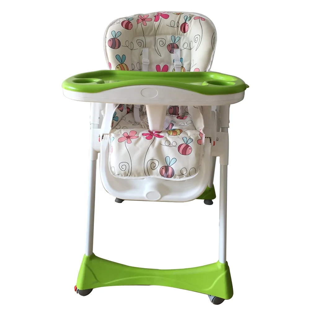 Portable  Baby Dining Chair Feeding Chair Kids High Chair With Wheels