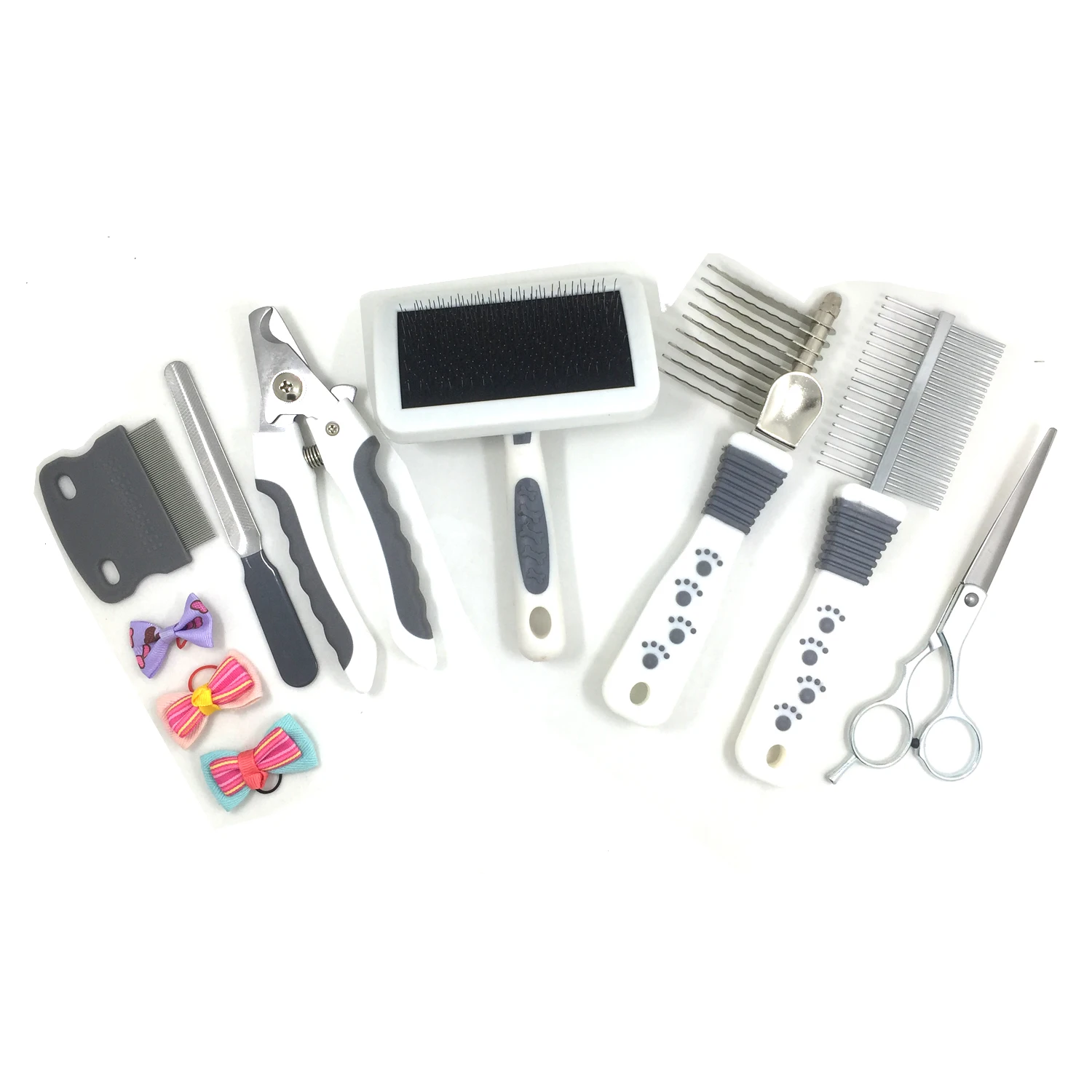 Hot Selling Pet Grooming Tool Set Deshedding Shell Comb Slicker with Dog Cat Nail Clippers And Trimmer Cheap Pet Hair Clipper