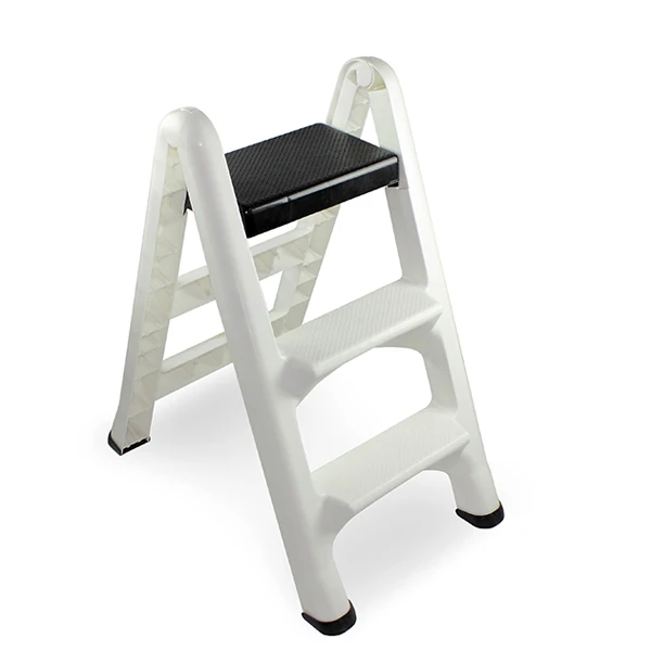 3 step household furniture pp plastic portable folding  ladder stool
