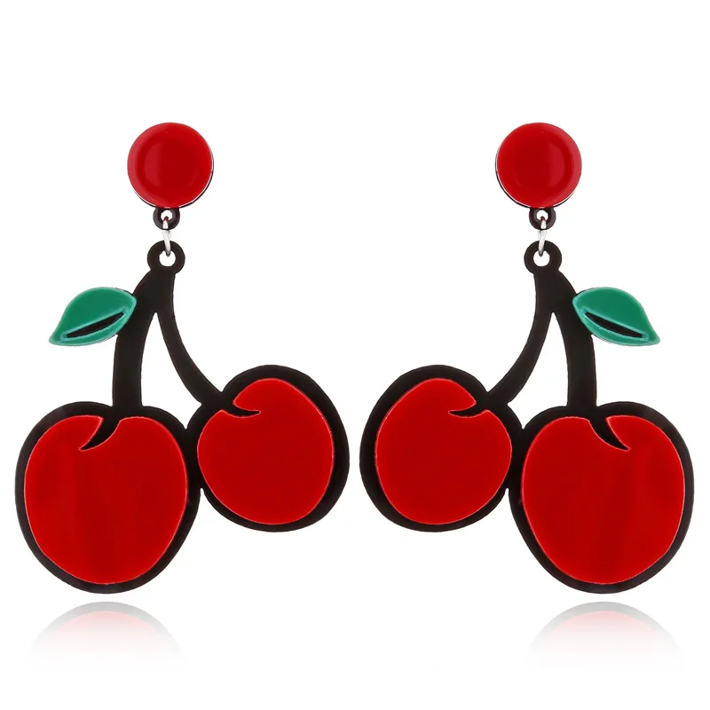 Fruit Earrings Fashion Exaggerated fruit Personality Earrings Watermelon Strawberry Lemon Cherry Fruit Earrings For Women
