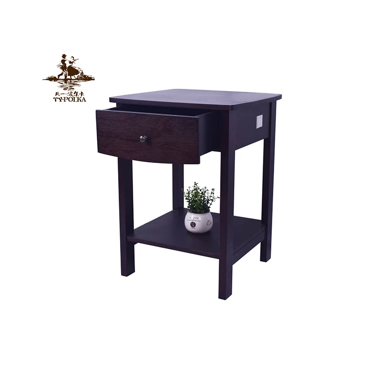 
China Design Wholesale Wood Bedside Table Cabinet Side Table 1 Drawer 