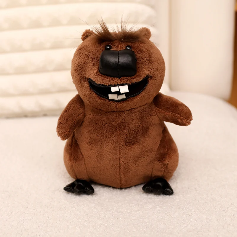 Fluffy 22cm Beaver plush Animals Toys Brown Soft Meme Anime character Birthday Gift for collector