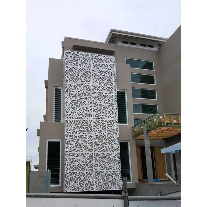 Decorative Laser Cut Metal Screen Building Wall Facade Panel