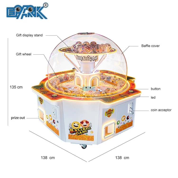 Arcade Custom 4 Players Big Coin-Operated Egg Twister Capsule Gashapon Machine Toy Vending Machine