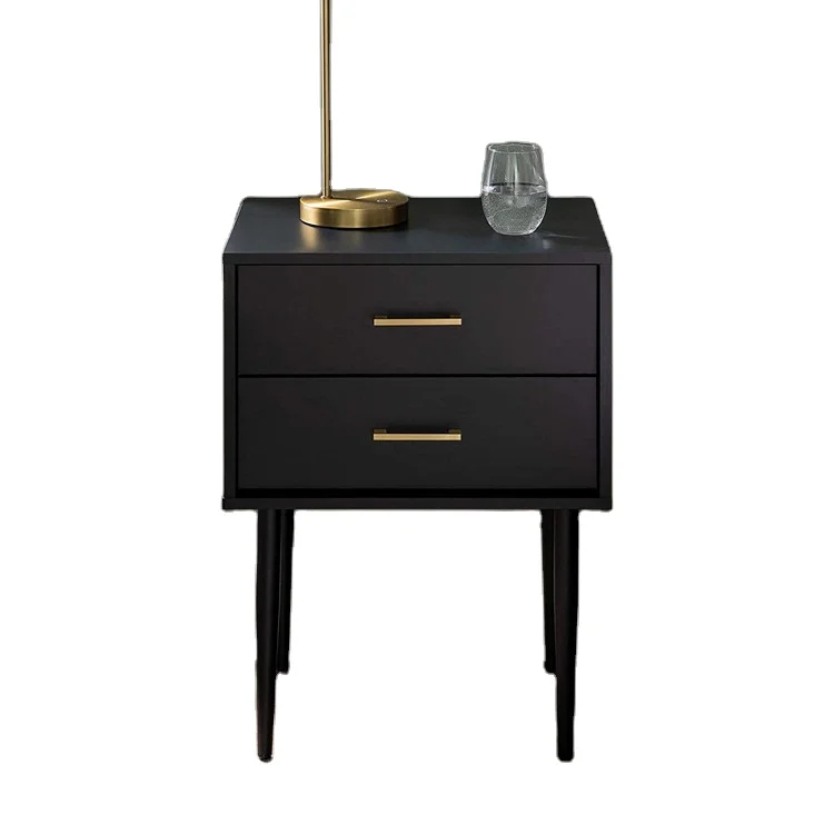 Современный высокий 20 дюймов черный 2 ящика