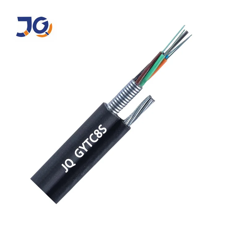 Factory supply Self-Supporting Aerial Figure 8 Steel Wire Fiber Optic Cable GYTC8S G652d 24/48 Cores Communication Cable