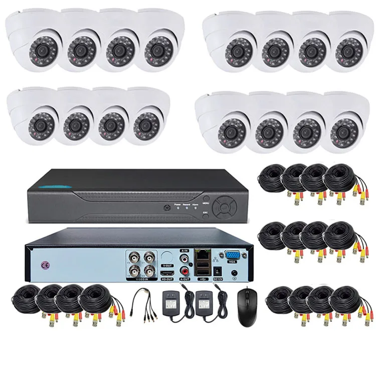 16 channel 2MP Night Vision AHD camera kit Dvr Security Home System Video Surveillance Ahd Camera Ahd Kit 16ch
