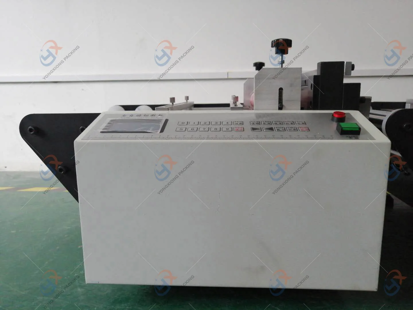 Continuous Webbing Cutting Machine, Automatic Cutter Elastic Band Self Adhesive Tape Ribbon Zipper Cloths Guillotine