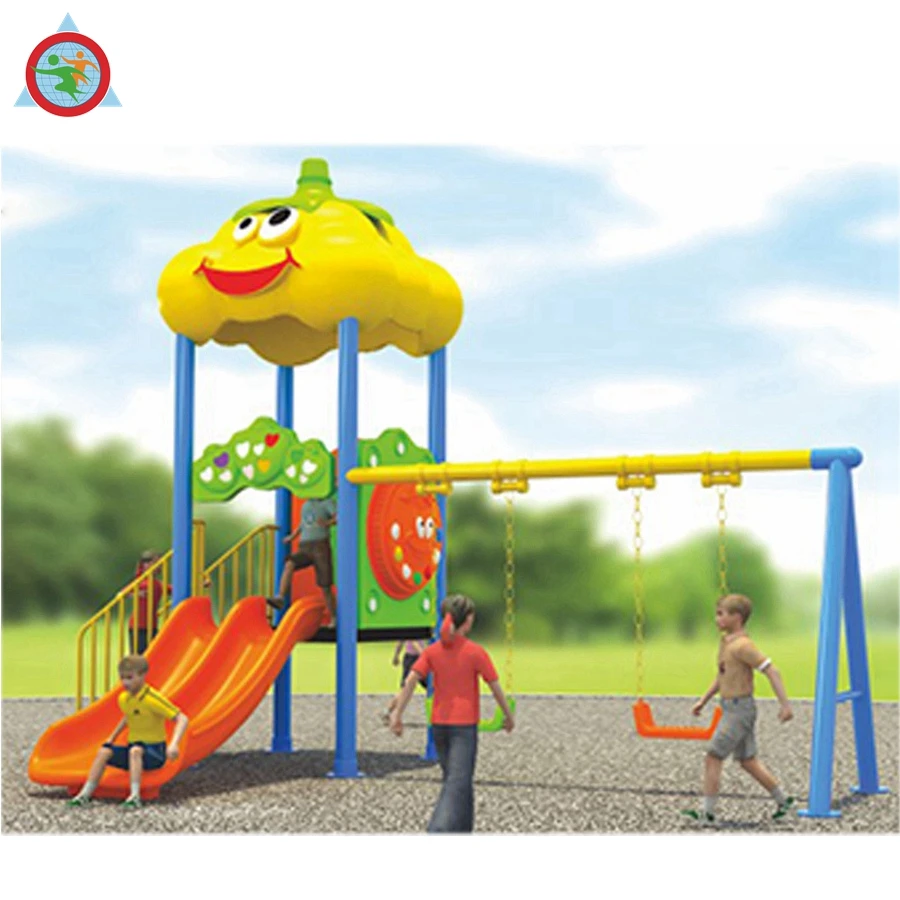 Inclusive cheap kids plastic slide play set outdoor playground toys