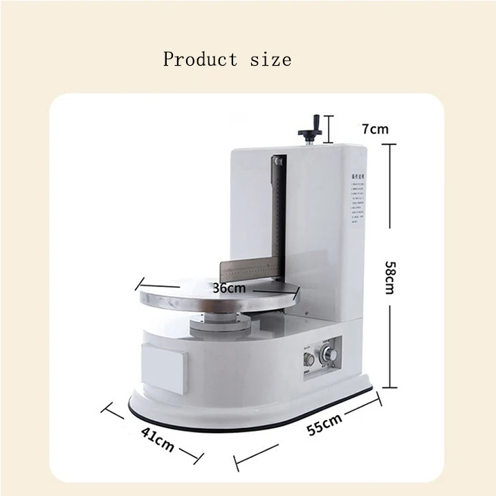 Electric 4-12 Inch Birthday Cake Cream Jam Smearing Machine Automatic Cake Polishing Helper Labor-Saving Equipment