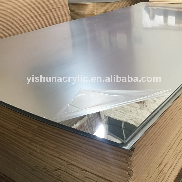 Guangzhou custom high quality silver color mirror pmma plate plastic acrylic material mirrored sheet