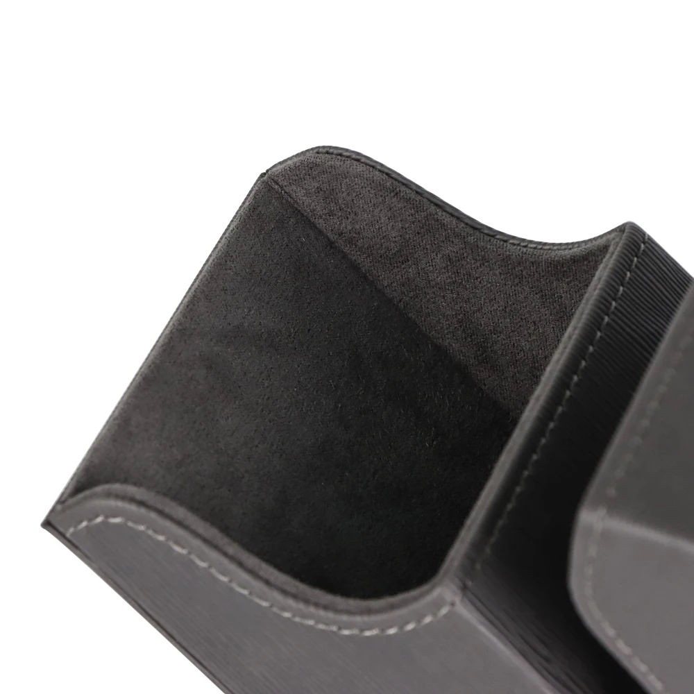 Strong Sense Of Design PU Leather Collection Separate Storage Box Flap Storage Custom TCG Deck Box Game Trading Card Deck Box