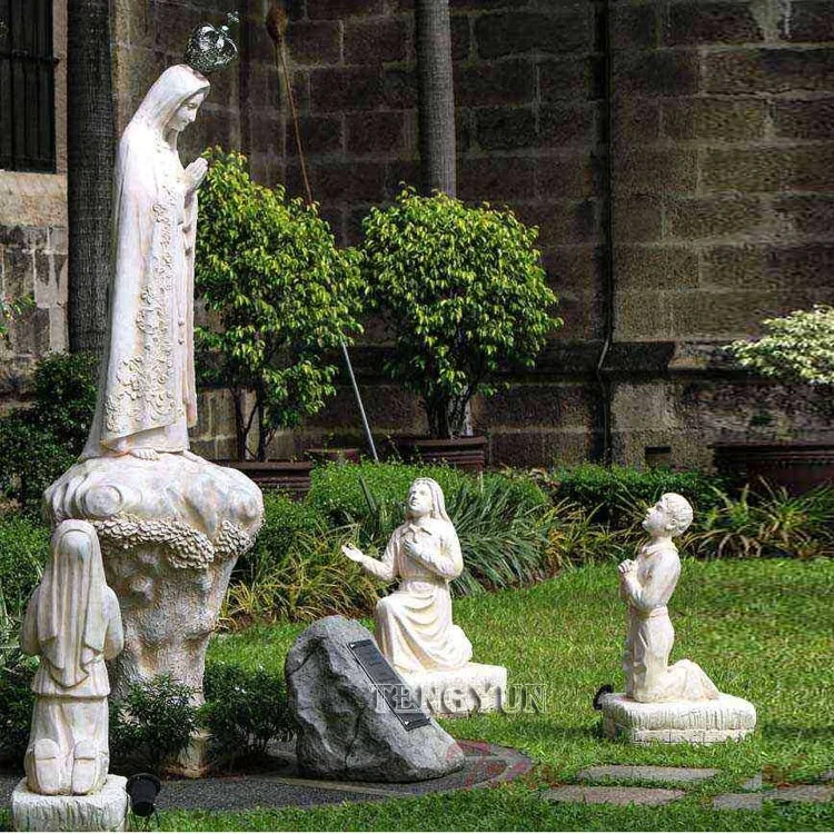 Outdoor hand carved religious life size marble our lady of fatima statues for sale (4).jpg