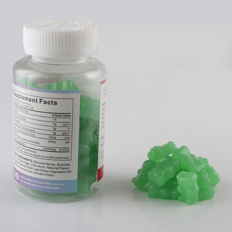 Factory direct ashwagandha gummies vegan Vitamin D+Zinc+ashwagandha gummy candy private label chewable gummy