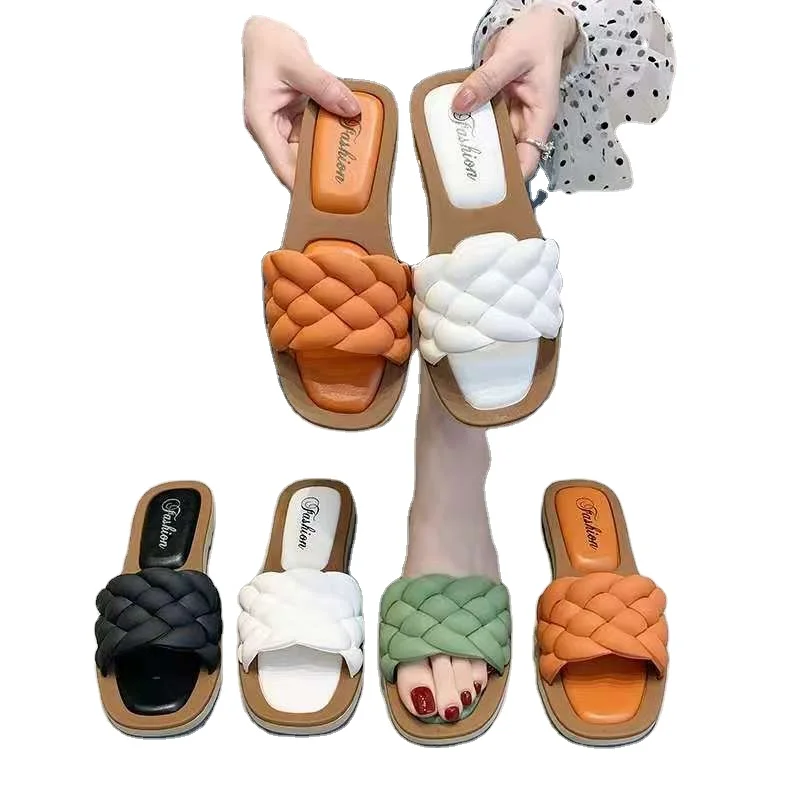 2022 New Taoxi Factory  price slippers Vacation casual outer fashion  women shoes flat-bottomed lady lazy sandals