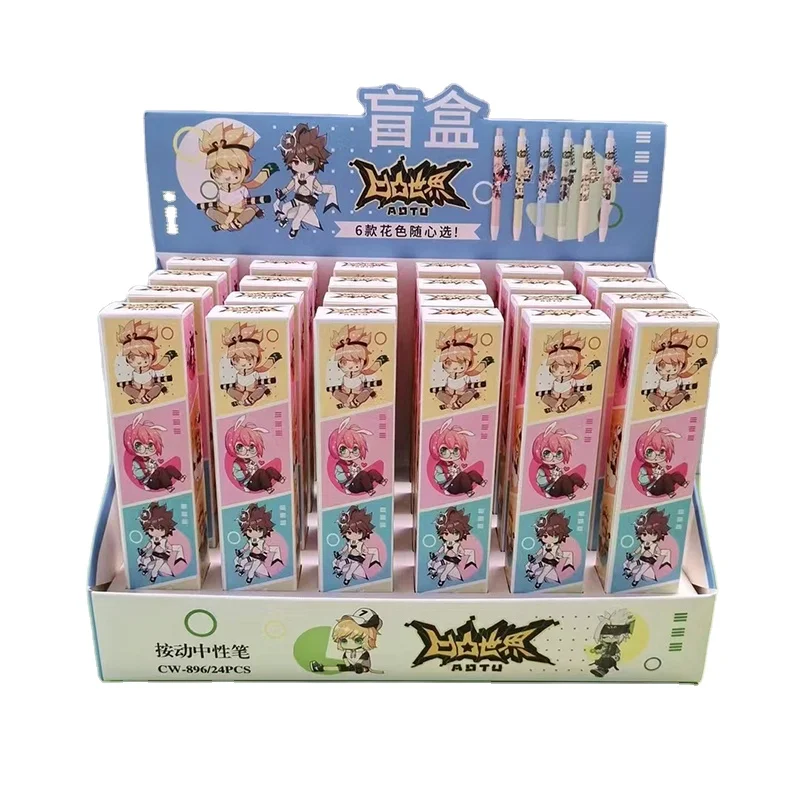 CW-896 Bump World Small Blind Box Cartoon Anime Pendant Pen 0.5 Black Press Water Pen Gel Pen