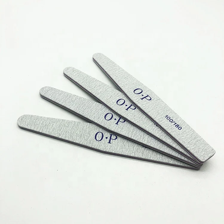 OEM Custom Printed Logo Disposable Zebra Nail File 100/180 Grit Double Sided Diamond Nail Files
