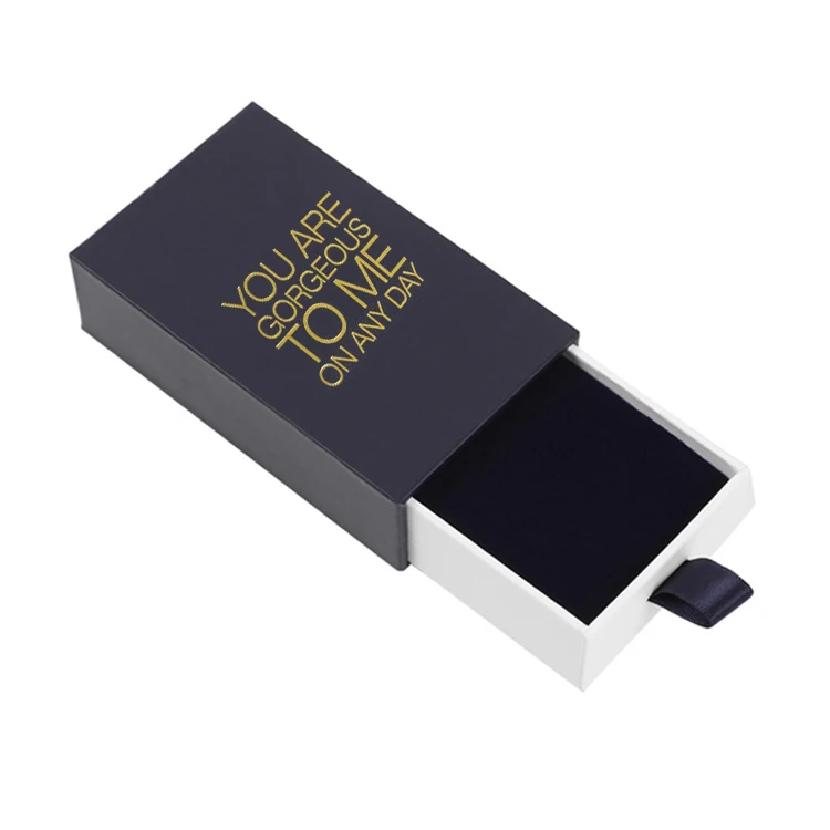 High Quality Hot Foil Stamping Logo Cardboard Sliding Drawer Box For Sunglass  Box Shipping