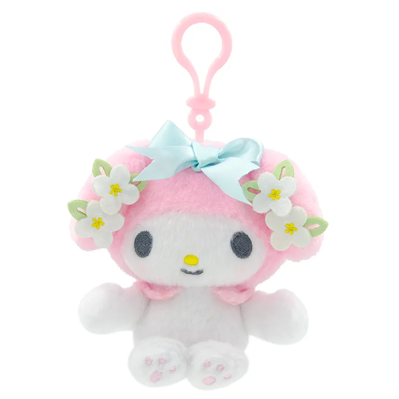 Custom New KT cat Plush Keychains Classic Designs Kuromi Melody Soft Plush Cartoon Keychain Toys For Girls