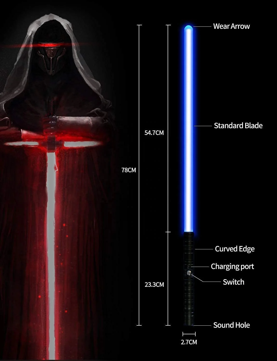 New Mix Colors 2 In 1 Anime Toy Metal Hilt Laser Sword Light Saber Kids Cosplay Rgb Lightsaber
