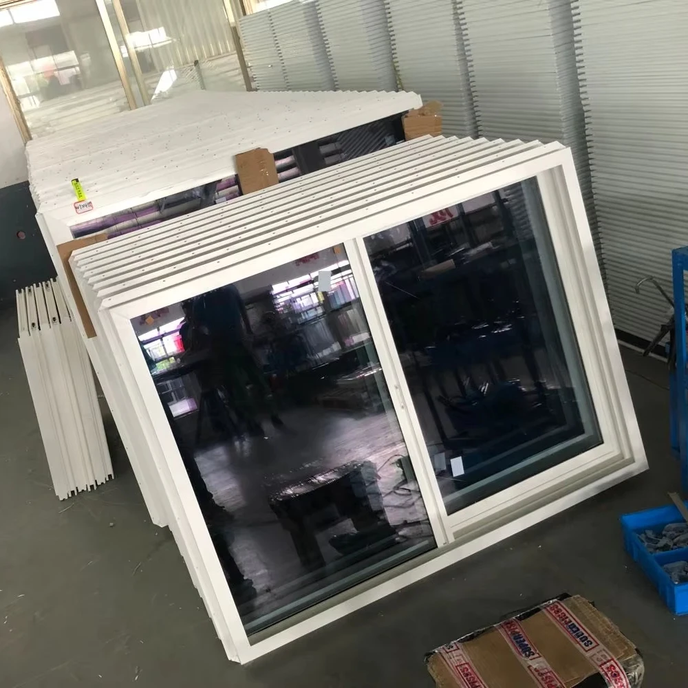 upvc sliding windows with double glazing 5mm tempered glass 2 panel sliding window