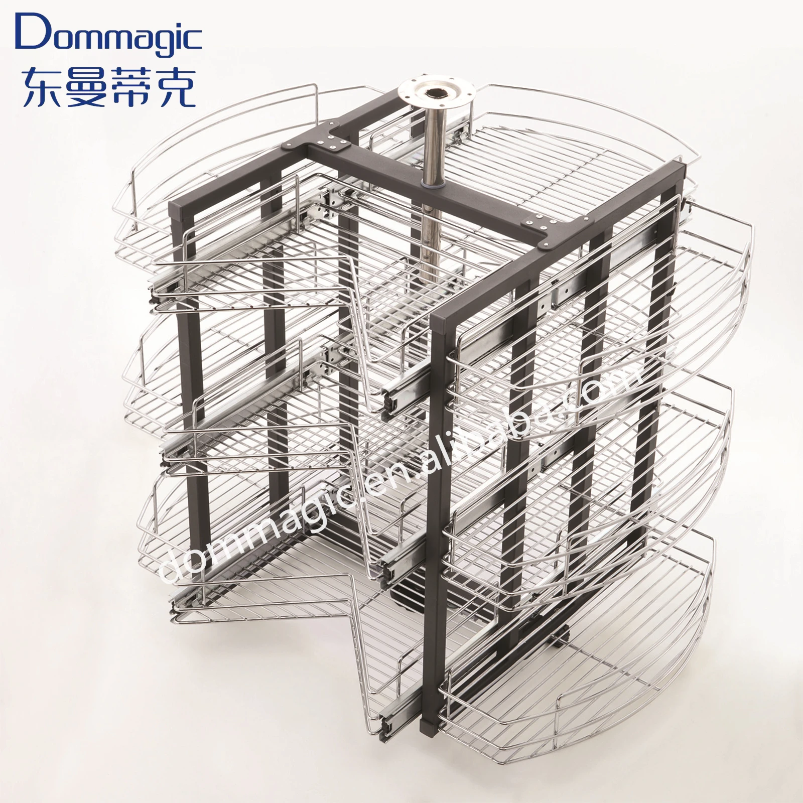 Kitchen storage corner cabinet 270 Degree Revolving Magic Corner wire basket