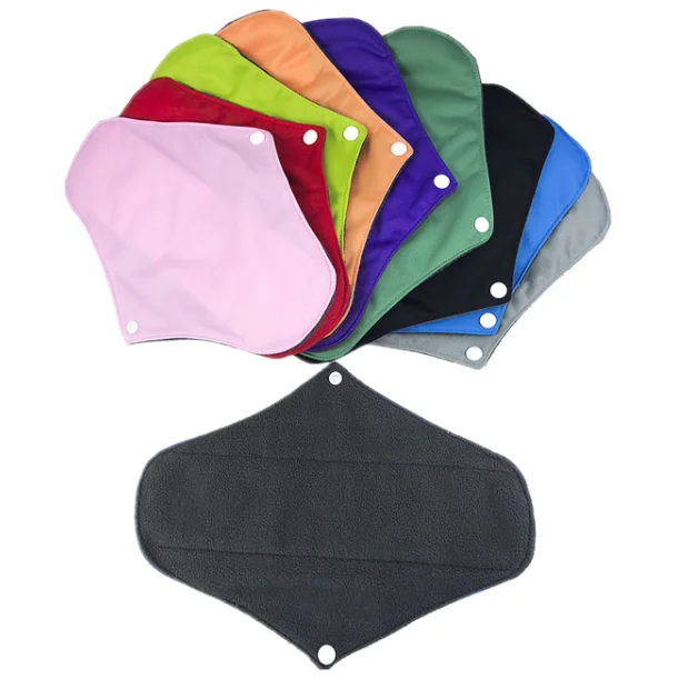 Waterproof Pure Color Cotton Cloth Sanitary Pads Prints Women Sanitary Napkin Pads Menstrual pad