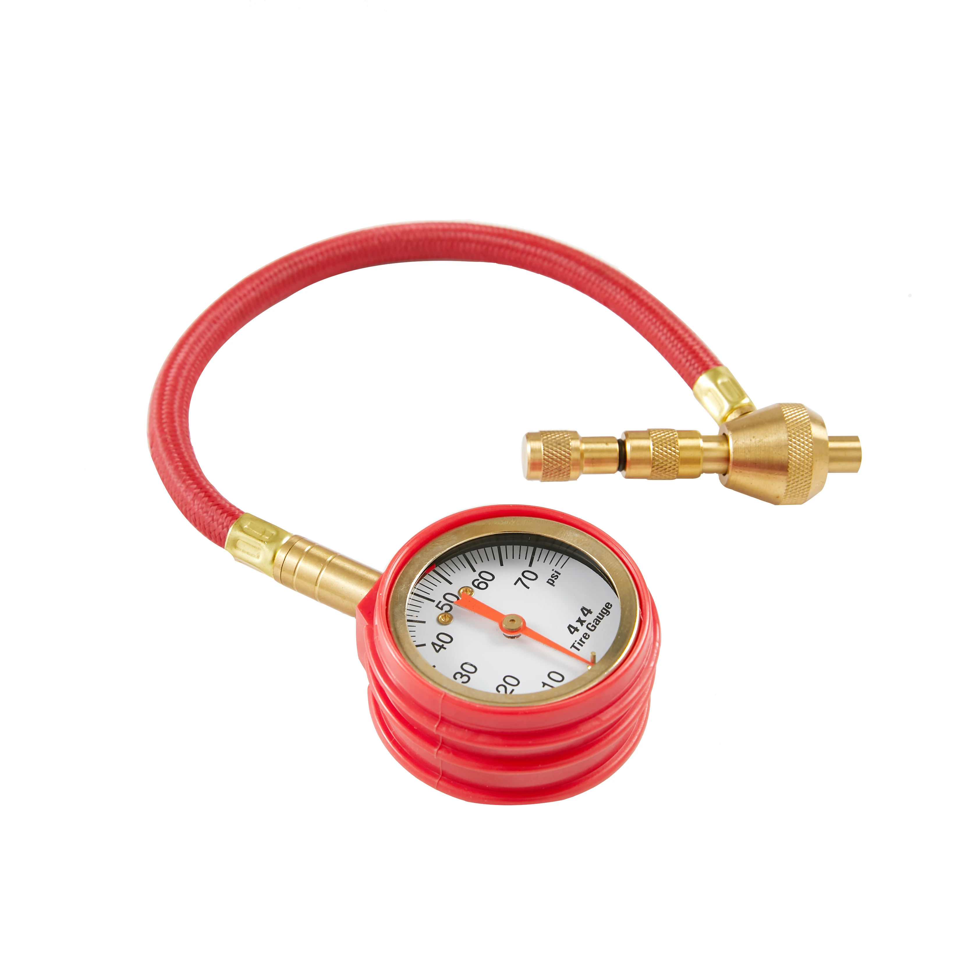 Heavy Duty Tire Pressure Gauge With a Brass Chuck With Rapid Deflate Function