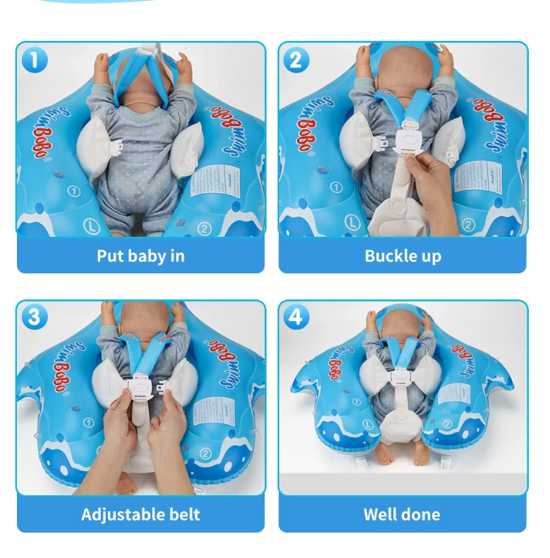 Shark Design UV Protector Shade Outdoor Baby Infant Inflatable Float Water Children Waist Pool Toys Kids Portable Swimming Ring