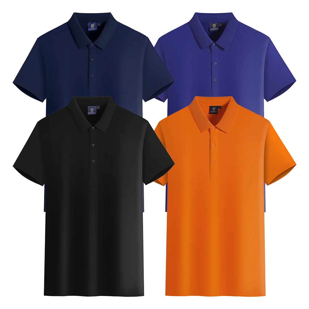 AI- MICH Hot Selling Breathable Polo Shirts New Fashion Blank Bulk High Quality Plus Size Unisex Polo Shirts