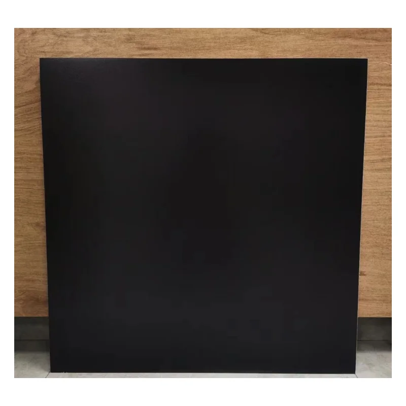 Pure black color ceramic floor tile 600x600
