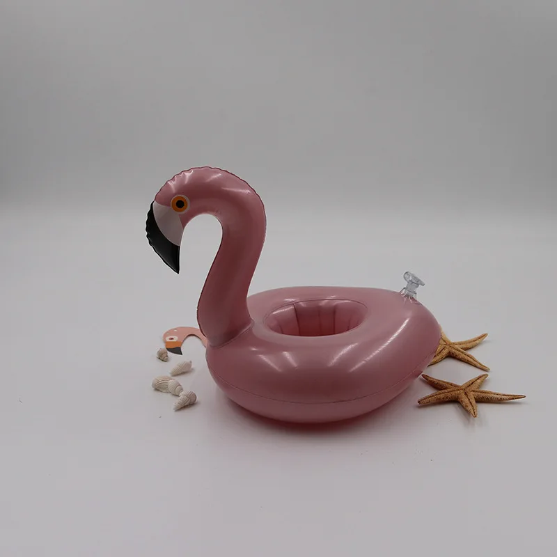 Hot Sale Soporte De Bebida Inflable Para Piscina Rose Gold Swan Cup Holder